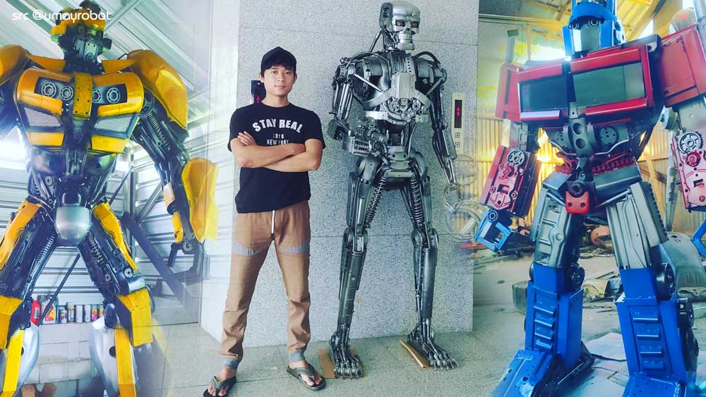 Robot Transformer Dibuat Di Tegal, Umar Mustofa Tembus Pameran Internasional