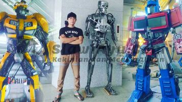 Robot Transformer Dibuat di Tegal, Umar Mustofa Tembus Pameran Internasional